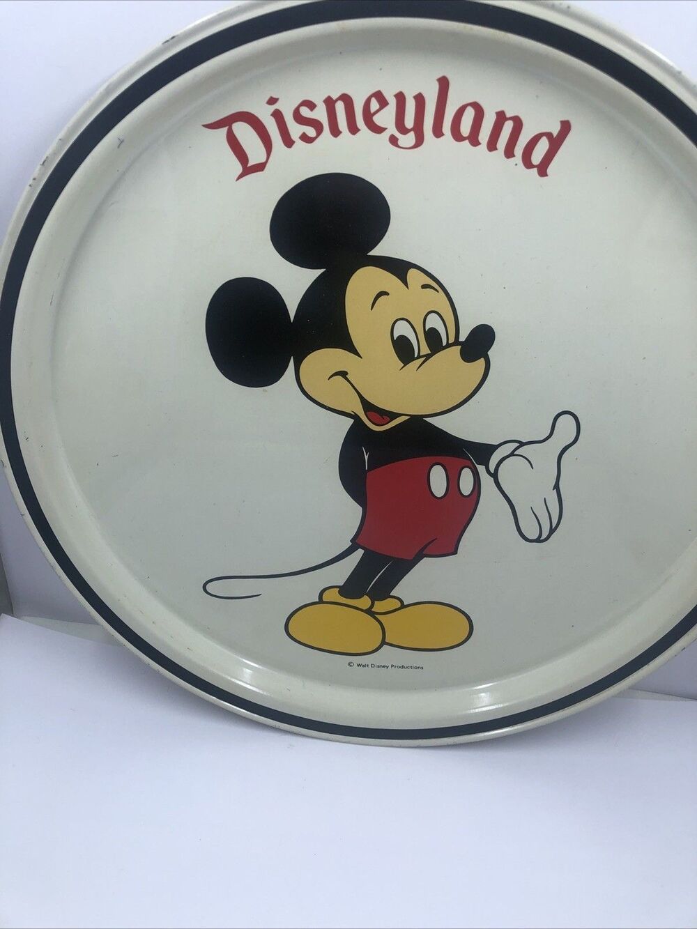 Vintage Walt Disney World Mickey Mouse 10.5" Tin  Serving Tray